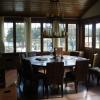 Custom made table from steel and hand finished in a rich brown.